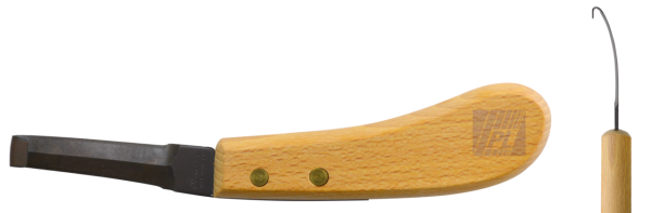 Mustad Hufmesser zweischneidig lange breite Klinge, 62x14 mm