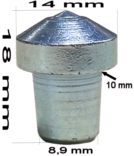 Mustad Steckstollen Plug 9, 8,9 auf 10 mm