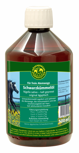 Nösenberger Schwarzkümmelöl (Ägypt.), 500 ml