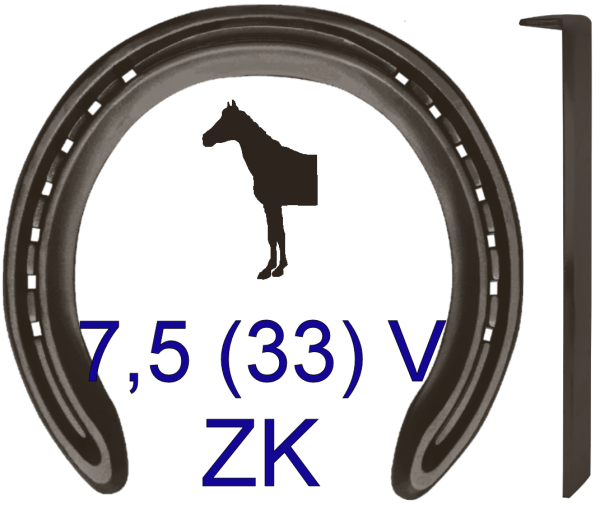 Kerckhaert Kings Plate ES Stahl, vorne, ZK, Gr. 7 1/2 (33), Stück