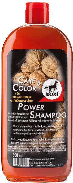 Leovet Power Shampoo mit Walnuss für dunkle Pferde 500 ml